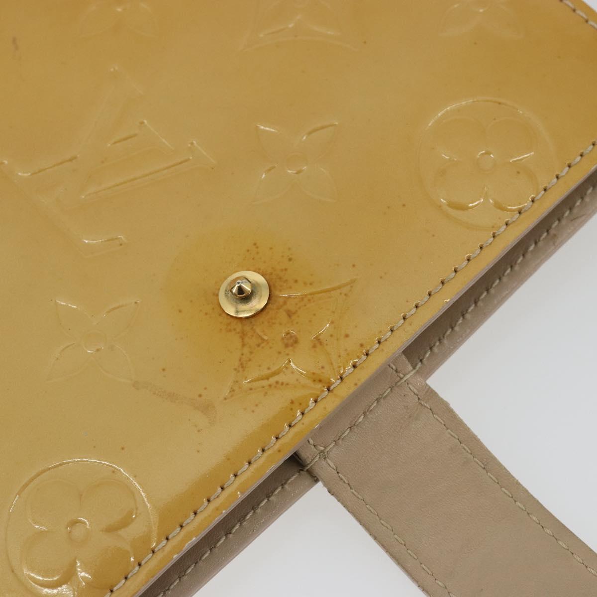 LOUIS VUITTON Monogram Vernis Agenda PM Cover Beige R21001 LV Auth 186685SM