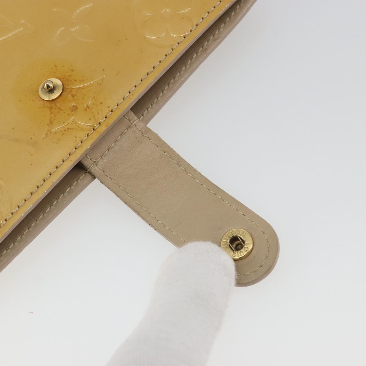 LOUIS VUITTON Monogram Vernis Agenda PM Cover Beige R21001 LV Auth 186685SM