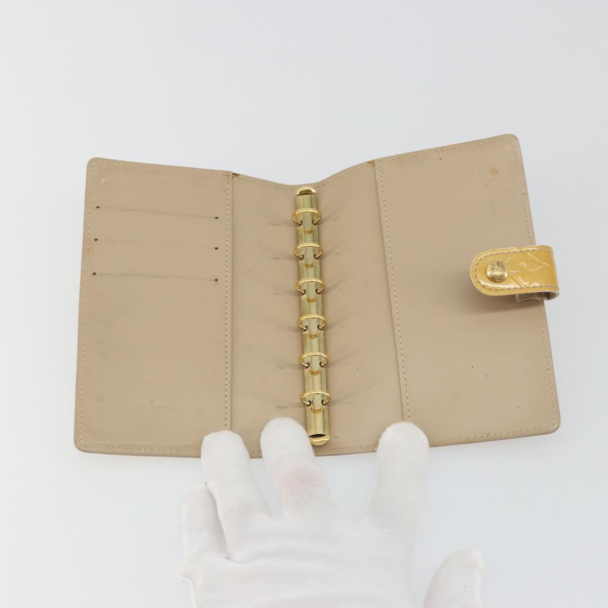 LOUIS VUITTON Monogram Vernis Agenda PM Cover Beige R21001 LV Auth 186685SM