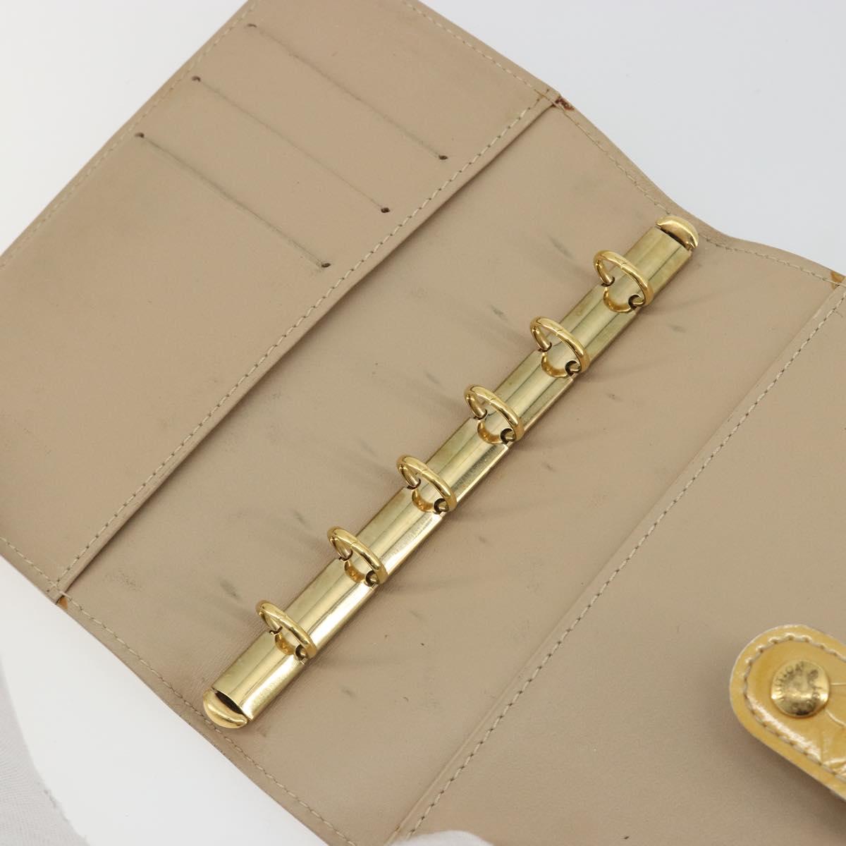 LOUIS VUITTON Monogram Vernis Agenda PM Cover Beige R21001 LV Auth 186685SM