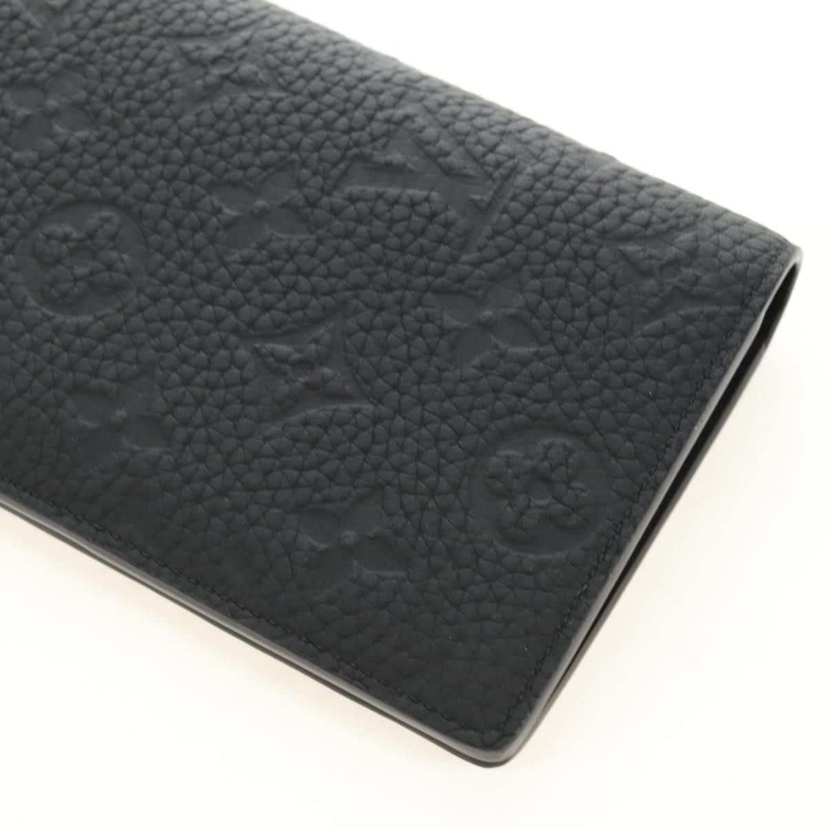 LOUIS VUITTON Taurillon Clemence Brazza Portefeuille Wallet M69038 Auth 186687SM