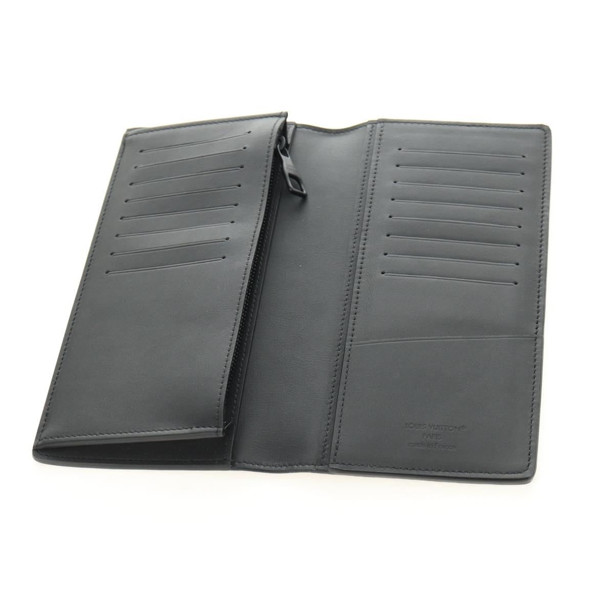 LOUIS VUITTON Taurillon Clemence Brazza Portefeuille Wallet M69038 Auth 186687SM