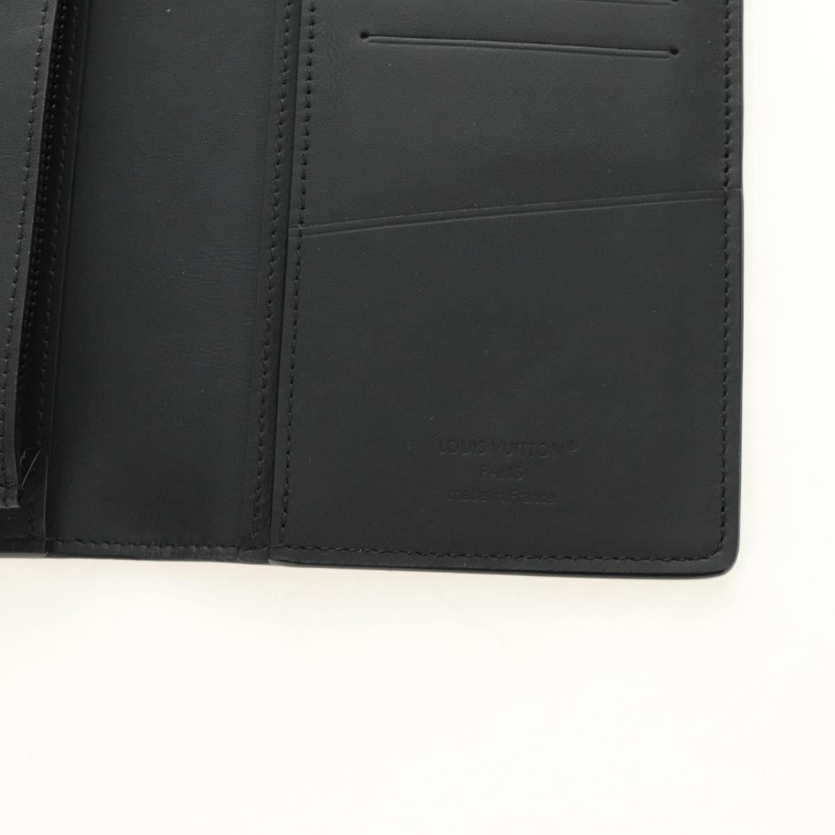 LOUIS VUITTON Taurillon Clemence Brazza Portefeuille Wallet M69038 Auth 186687SM