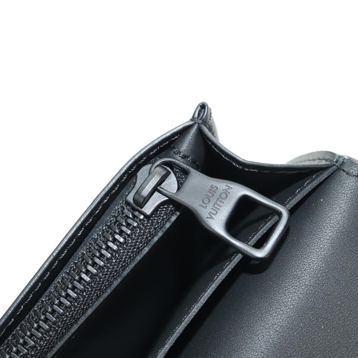 LOUIS VUITTON Taurillon Clemence Brazza Portefeuille Wallet M69038 Auth 186687SM