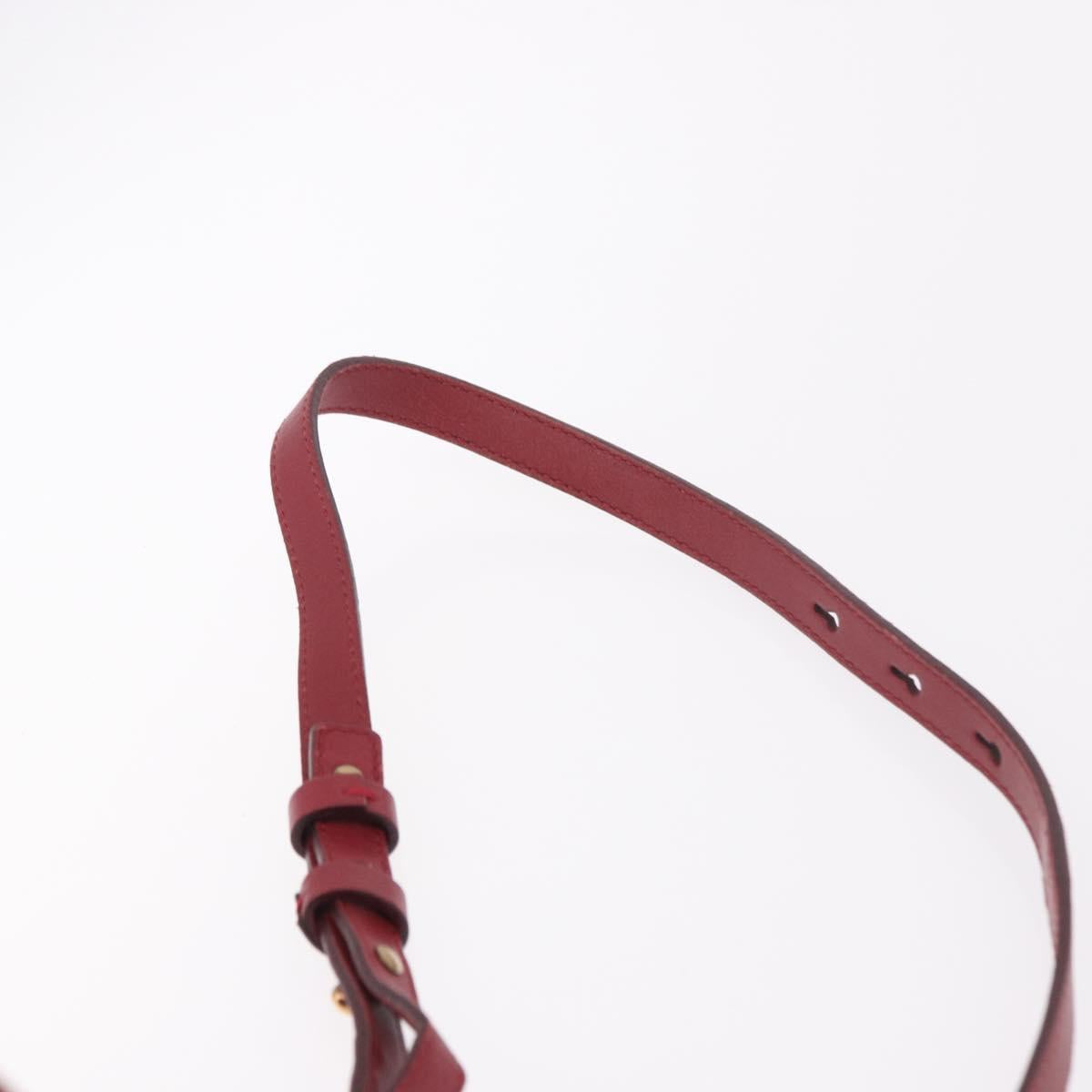 Chloe Etel Hand Bag Leather 2way Red Gold Auth 186692