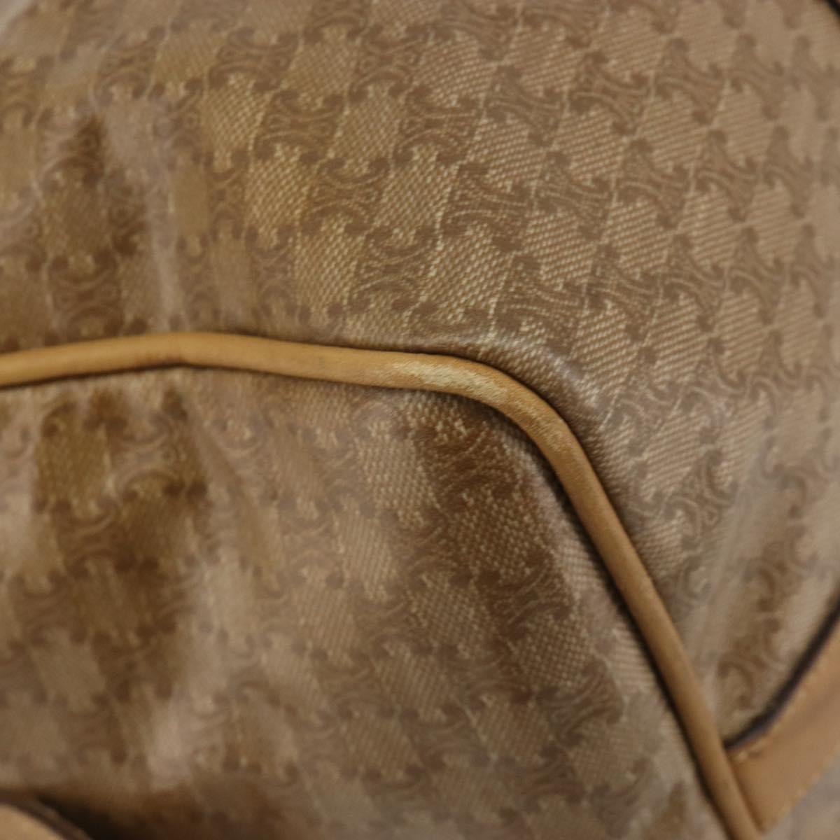 CELINE Macadam Canvas Hand Bag PVC Beige Gold Auth 186694