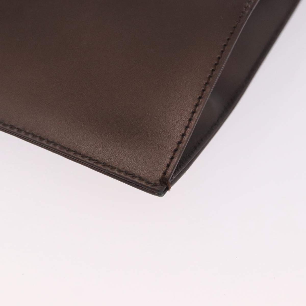 GUCCI Shoulder Bag Leather Brown 004 0406 0492 Auth 186696