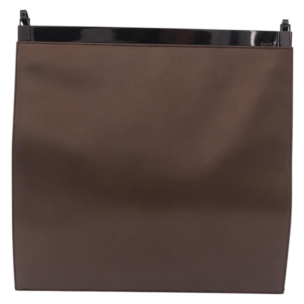 GUCCI Shoulder Bag Leather Brown 004 0406 0492 Auth 186696