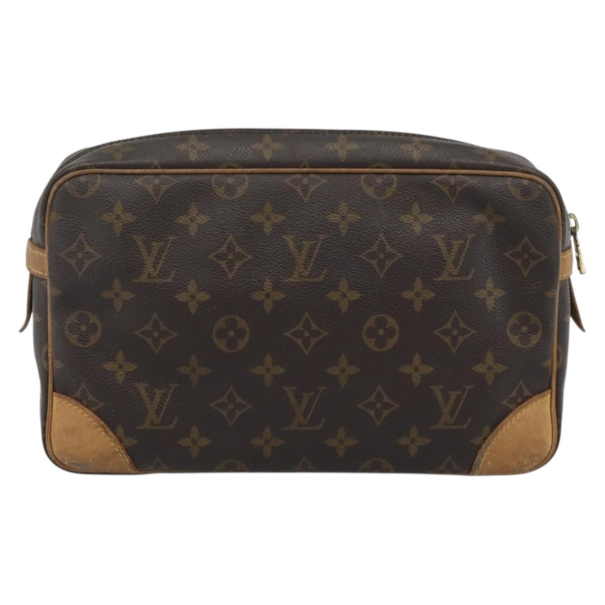 LOUIS VUITTON Monogram Compiegne 28 Clutch Bag M51845 LV Auth 186698