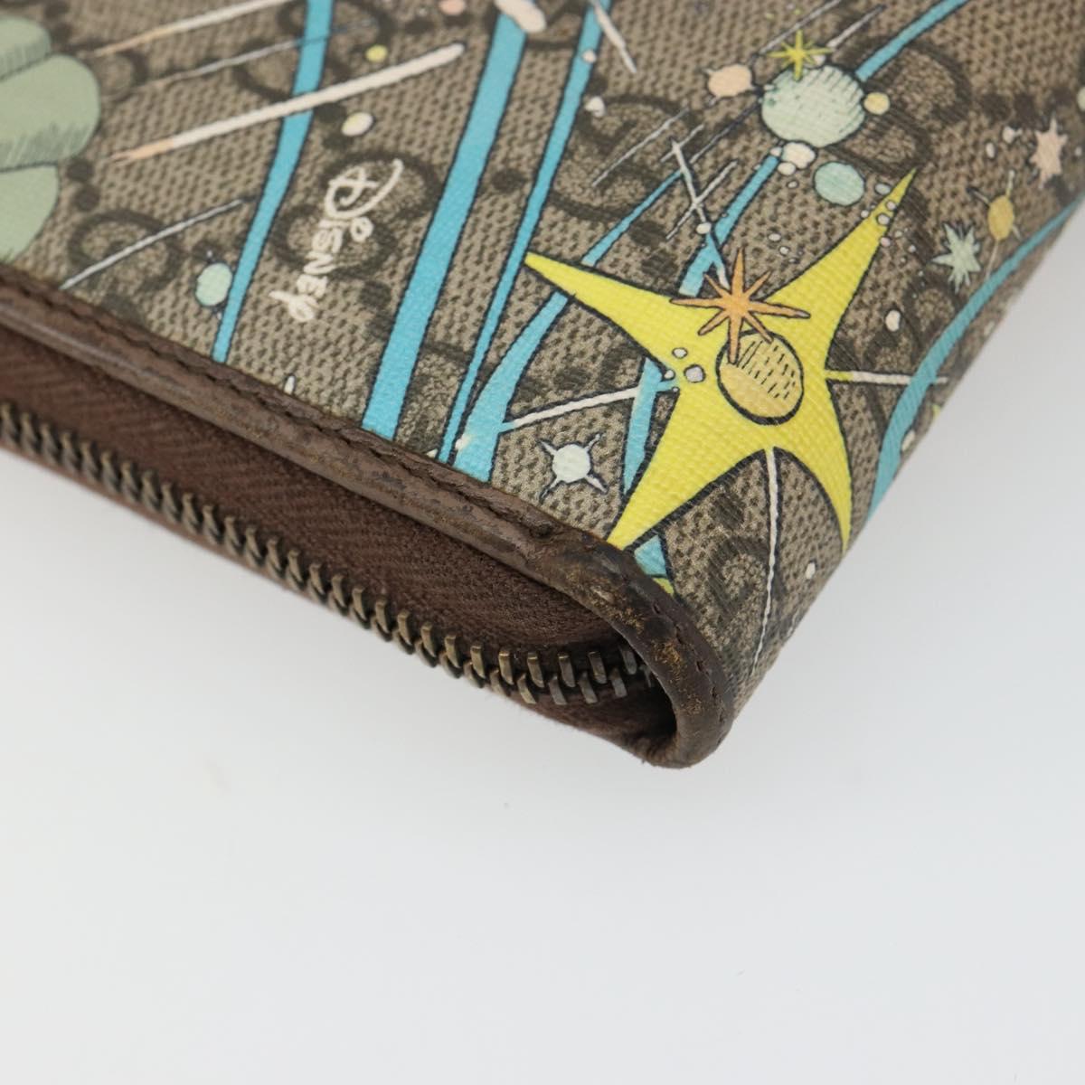 GUCCI GG Supreme Wallet PVC Beige 647940 Auth 186699A