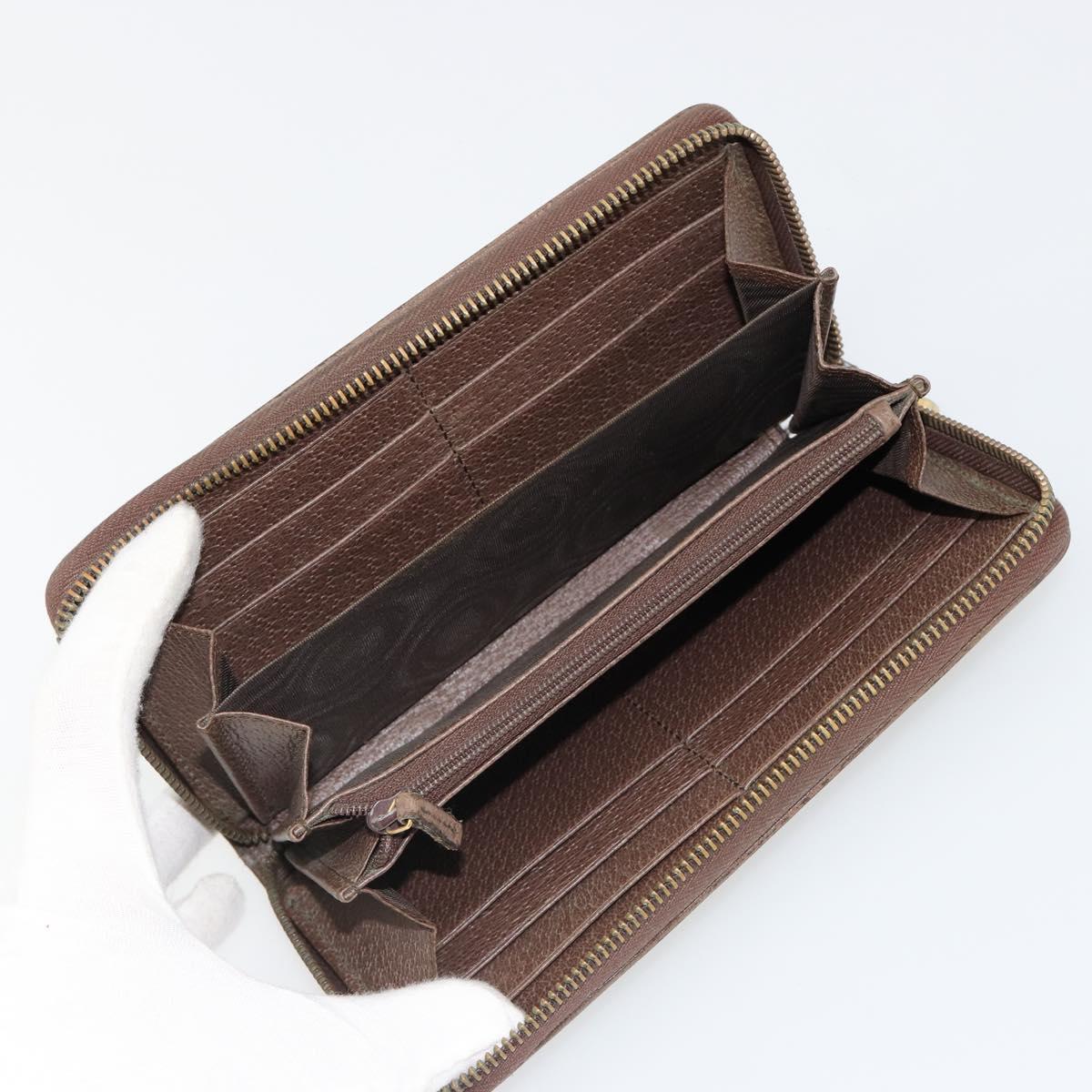 GUCCI GG Supreme Wallet PVC Beige 647940 Auth 186699A
