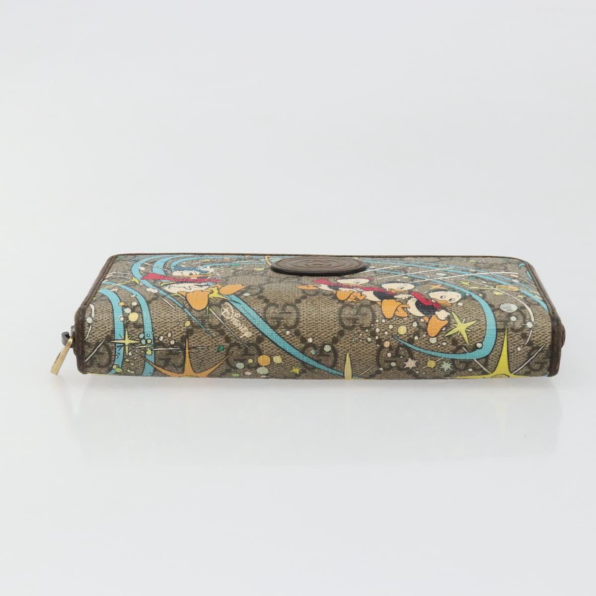 GUCCI GG Supreme Wallet PVC Beige 647940 Auth 186699A