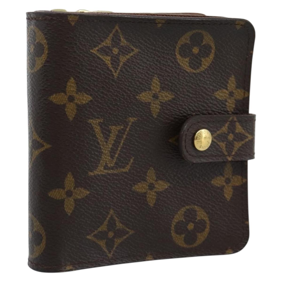 LOUIS VUITTON Monogram Compact Zip Wallet M61667 LV Auth 186702A