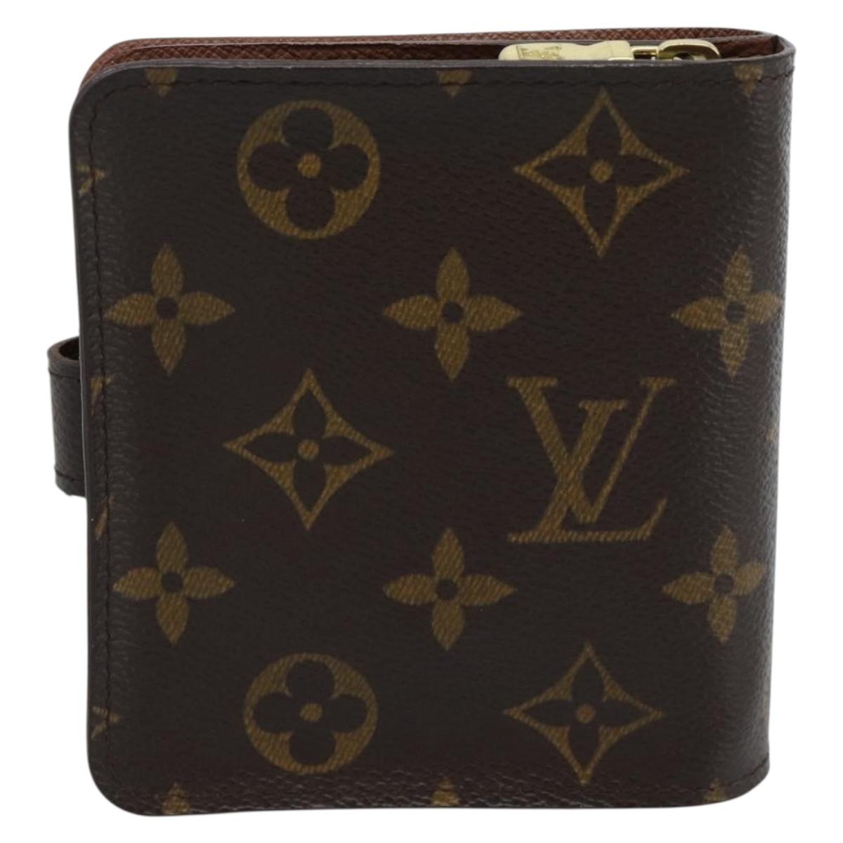 LOUIS VUITTON Monogram Compact Zip Wallet M61667 LV Auth 186702A