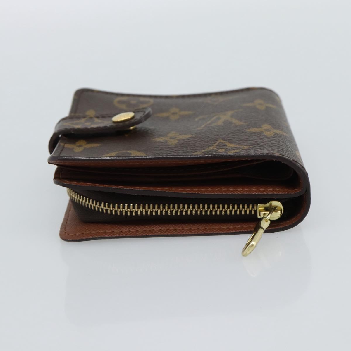 LOUIS VUITTON Monogram Compact Zip Wallet M61667 LV Auth 186702A