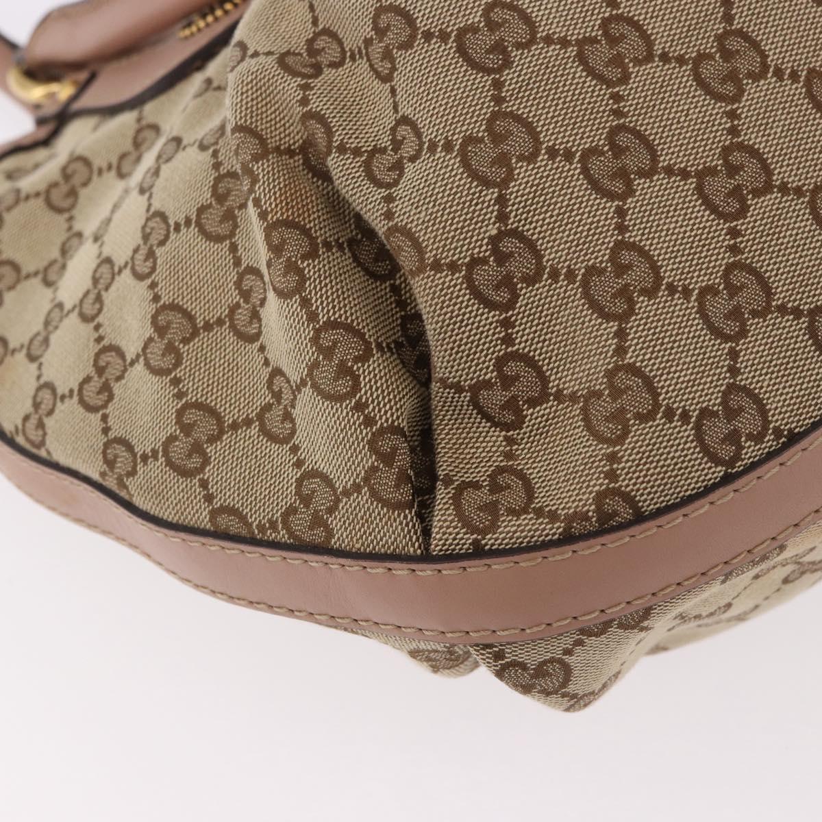 GUCCI GG Canvas Tote Bag Beige Gold 269953 Auth 186704A
