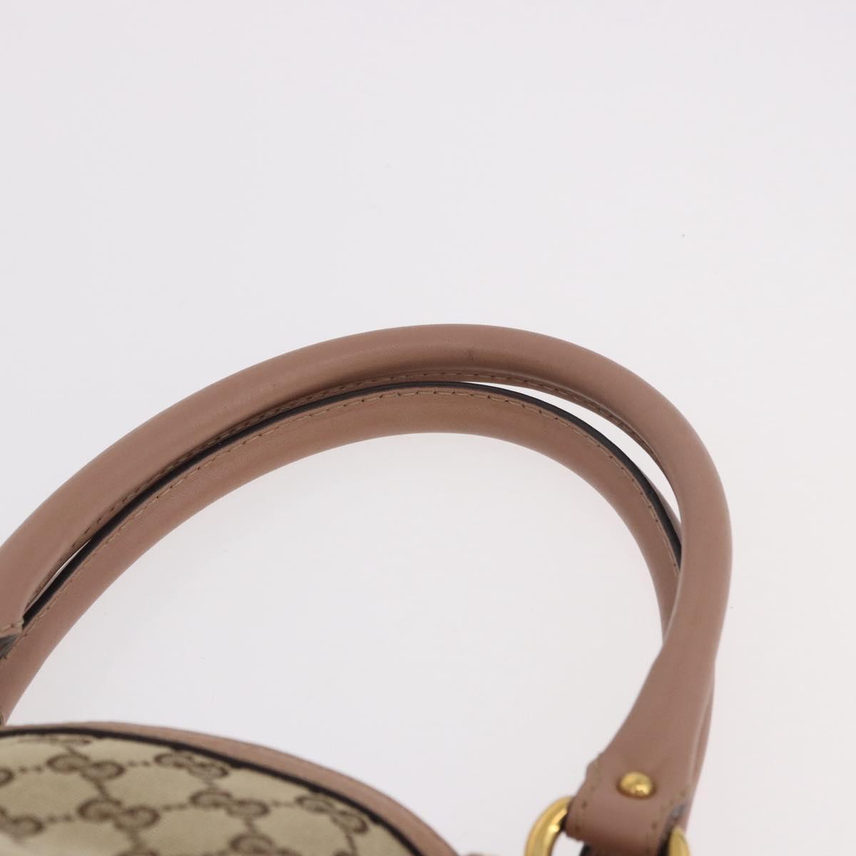 GUCCI GG Canvas Tote Bag Beige Gold 269953 Auth 186704A