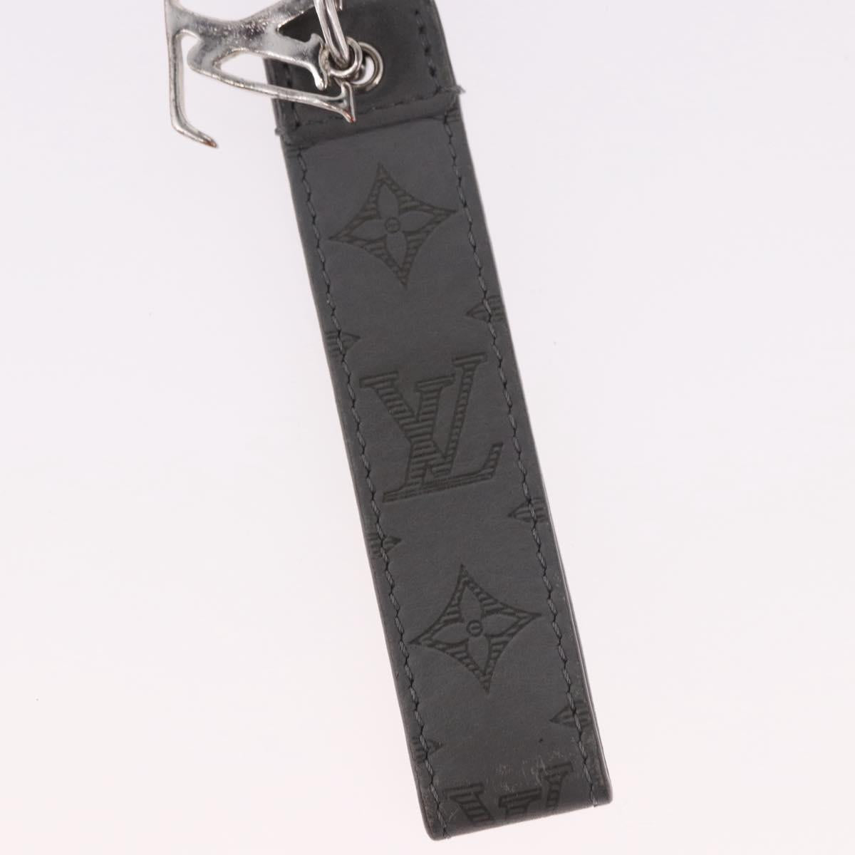 LOUIS VUITTON Bag Charm Leather Gray Silver M00893 LV Auth 186716