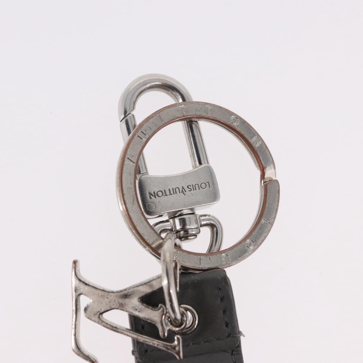 LOUIS VUITTON Bag Charm Leather Gray Silver M00893 LV Auth 186716