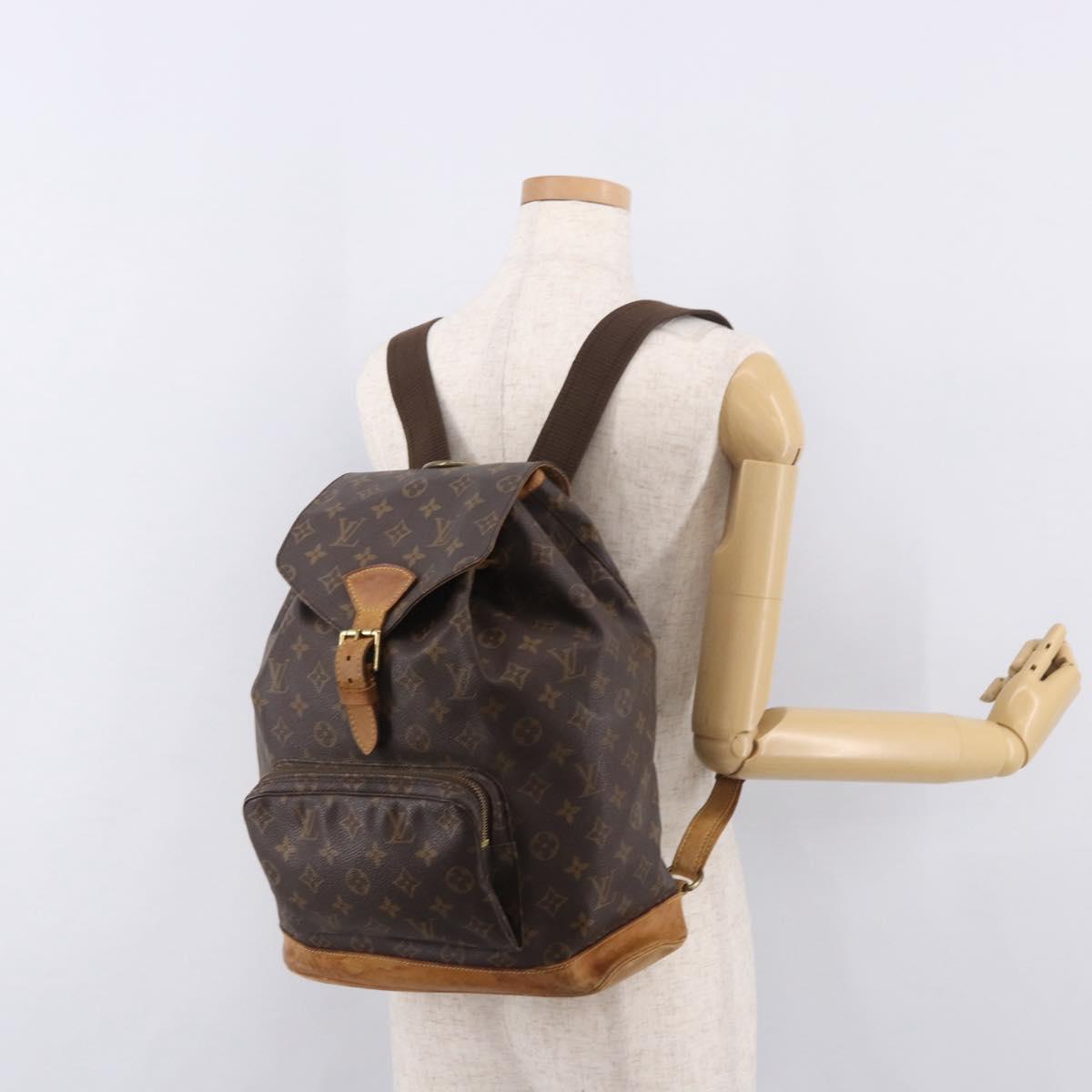 LOUIS VUITTON Monogram Montsouris MM Backpack M51136 LV Auth 186812