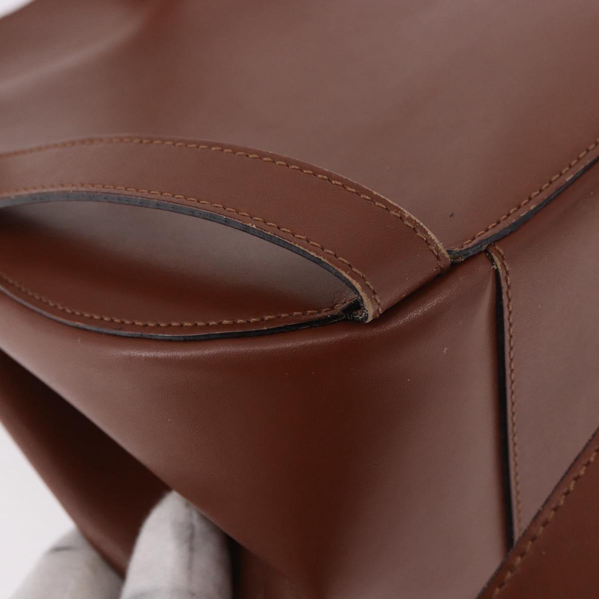 CELINE Backpack Leather Brown Gold Auth 186828