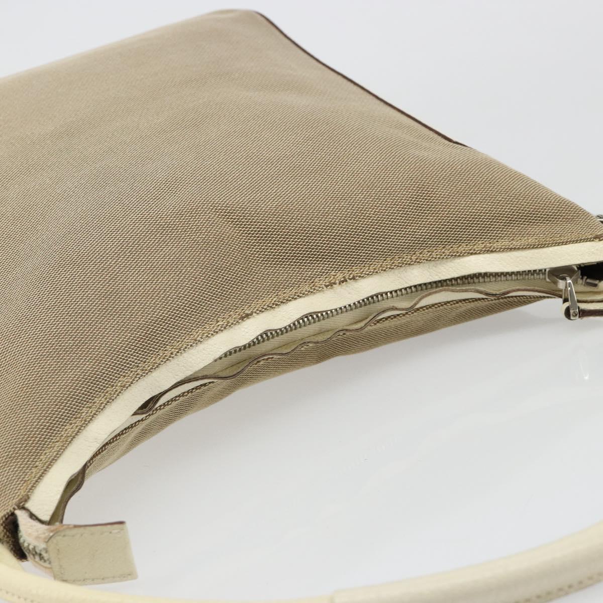 GUCCI Hand Bag Canvas Ivory Silver 001 3766 Auth 186840