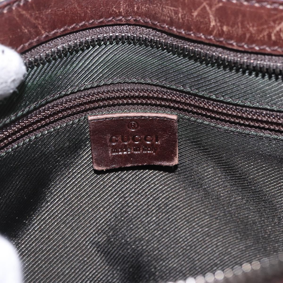 GUCCI GG Supreme Shoulder Bag PVC Beige Silver 92560 Auth 186848