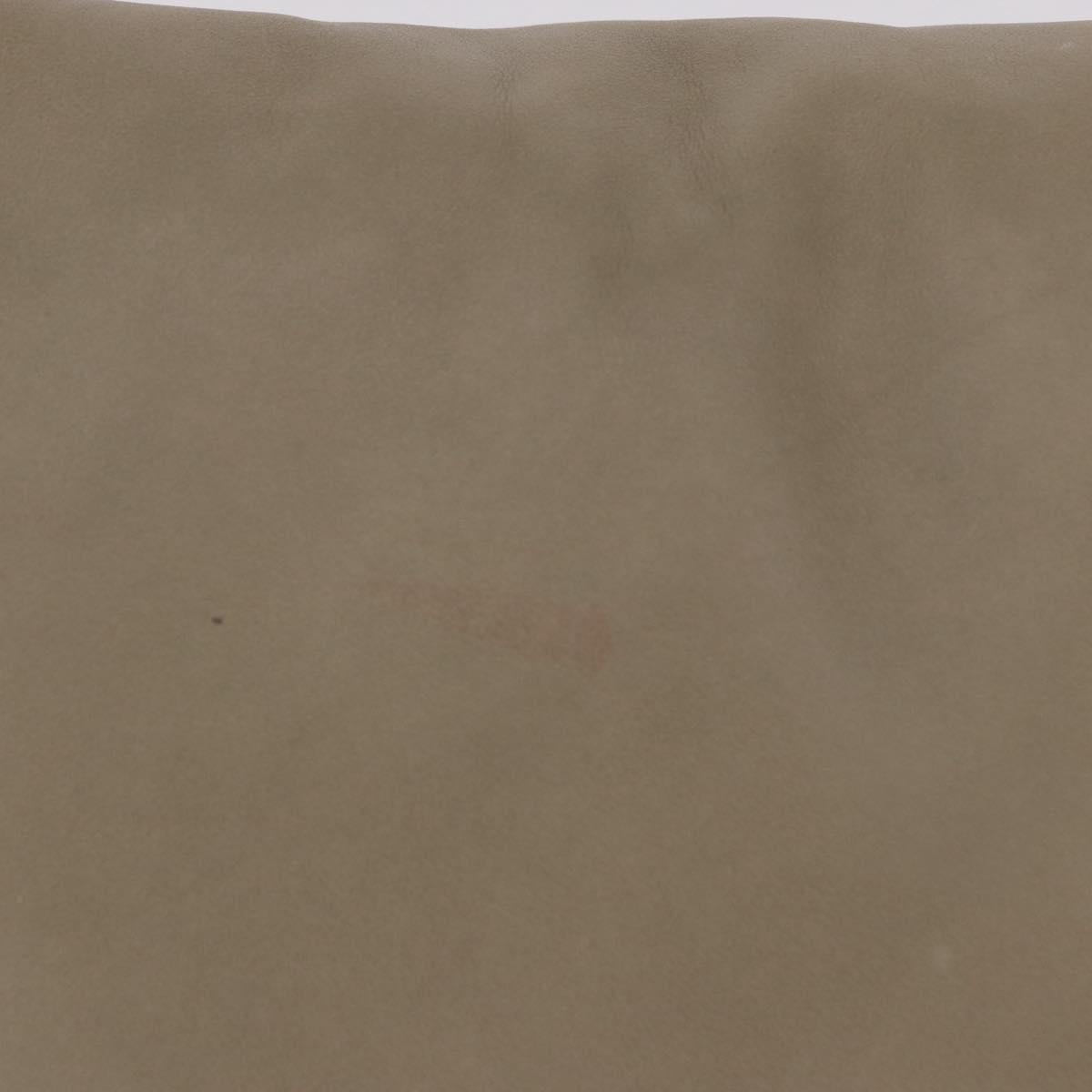 LOEWE Anagram Mya Shoulder Bag Leather Beige Gold Auth 186857A