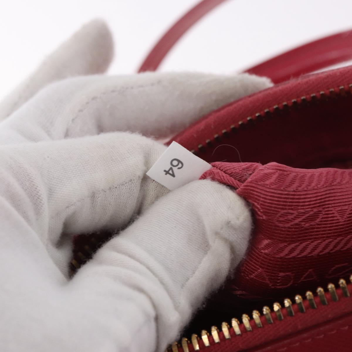 PRADA Hand Bag Saffiano Leather 2way Pink Gold Auth 186860V