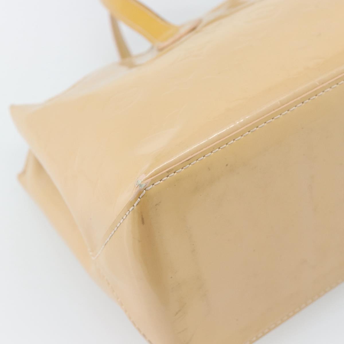 LOUIS VUITTON Monogram Vernis Wilshire PM Hand Bag Broncorail M91452 Auth 186866
