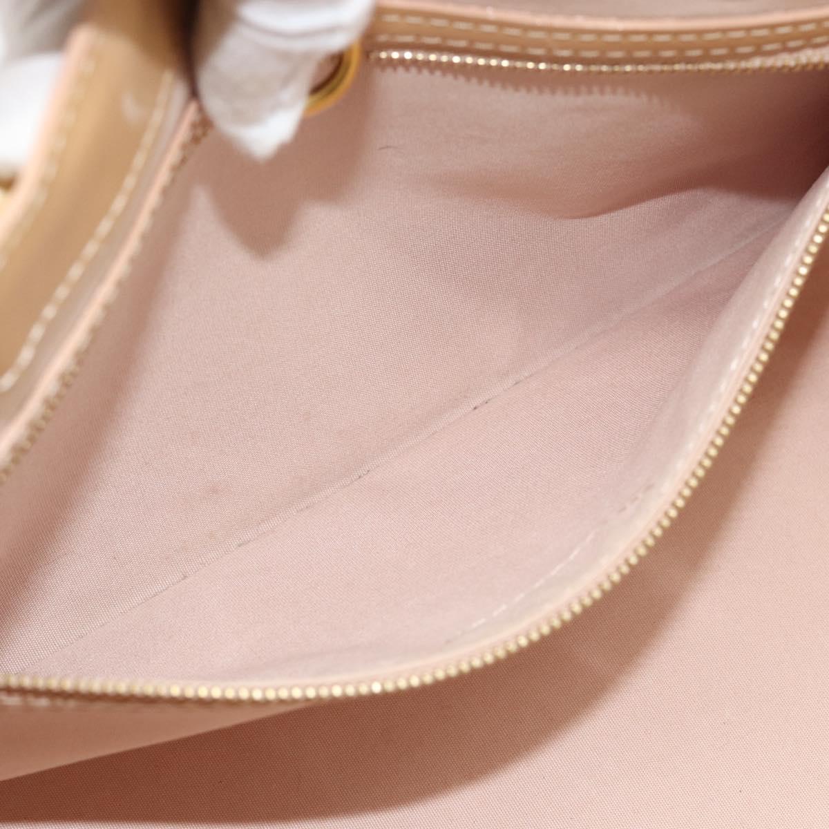 LOUIS VUITTON Monogram Vernis Wilshire PM Hand Bag Broncorail M91452 Auth 186866