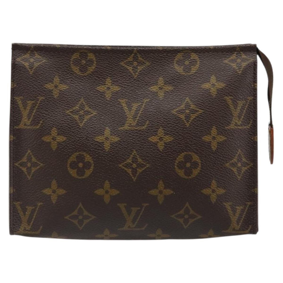 LOUIS VUITTON Monogram Poche Toilette 19 Pouch M47544 LV Auth 186870