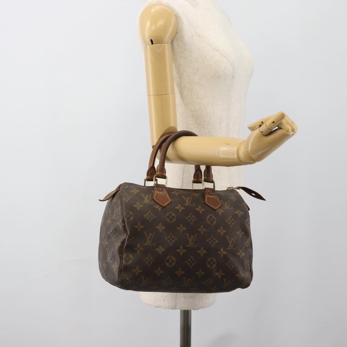 LOUIS VUITTON Monogram Speedy 25 Hand Bag M41528 LV Auth 186893