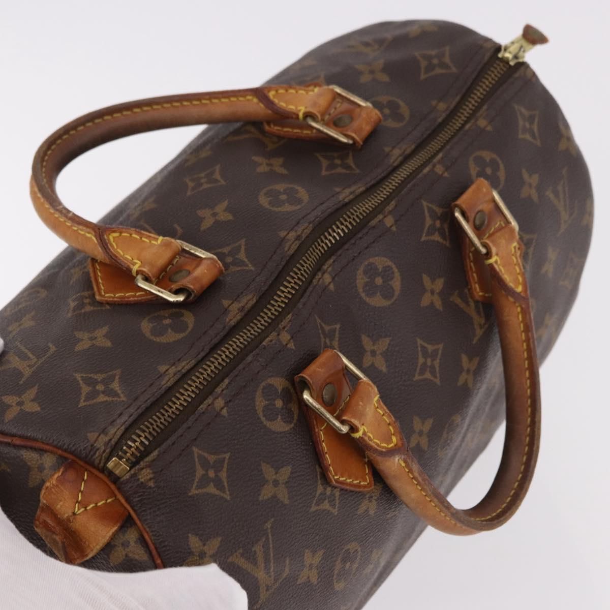 LOUIS VUITTON Monogram Speedy 30 Hand Bag M41526 LV Auth 186894