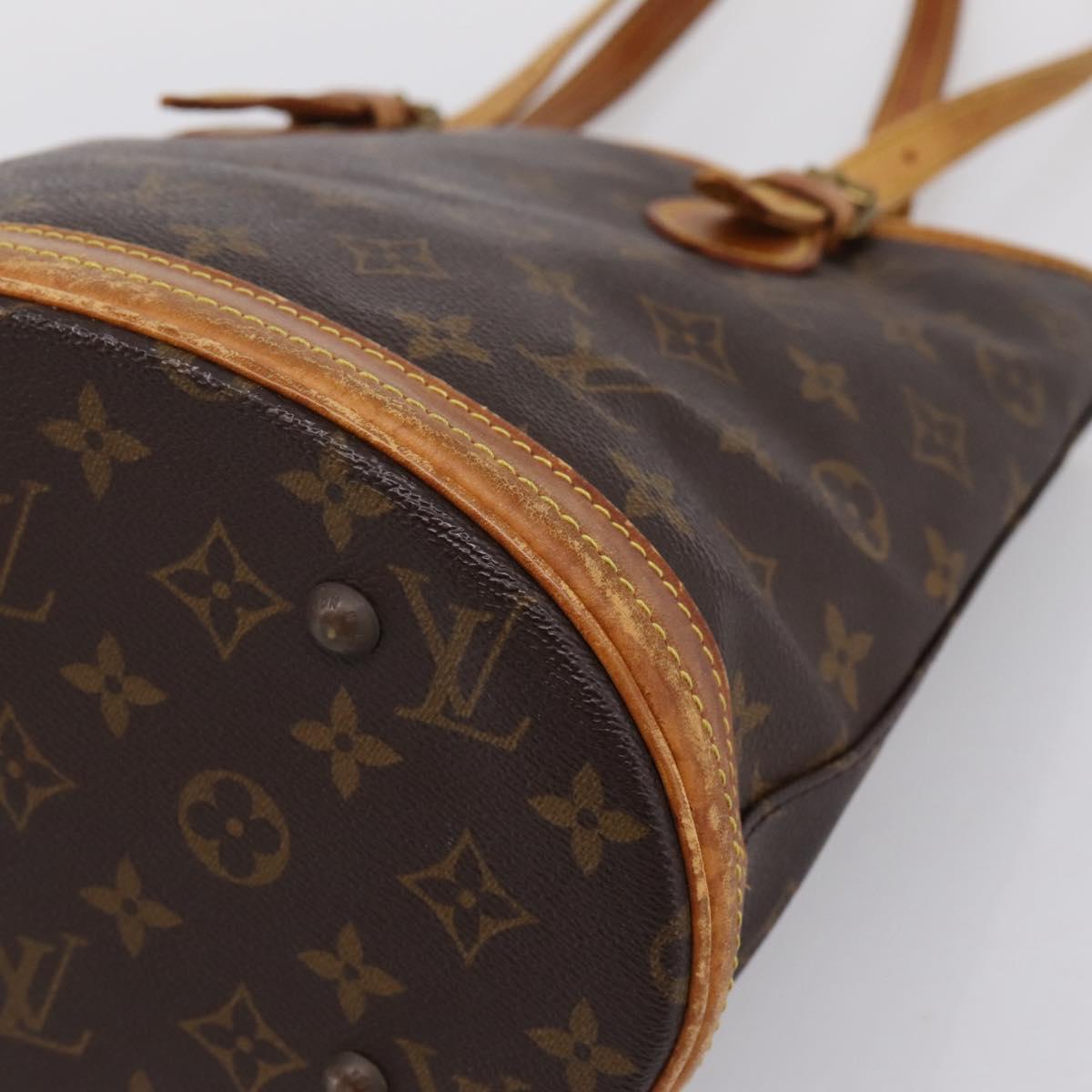 LOUIS VUITTON Monogram Bucket PM Shoulder Bag M42238 LV Auth 186954