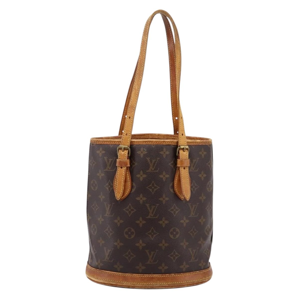 LOUIS VUITTON Monogram Bucket PM Shoulder Bag M42238 LV Auth 186954