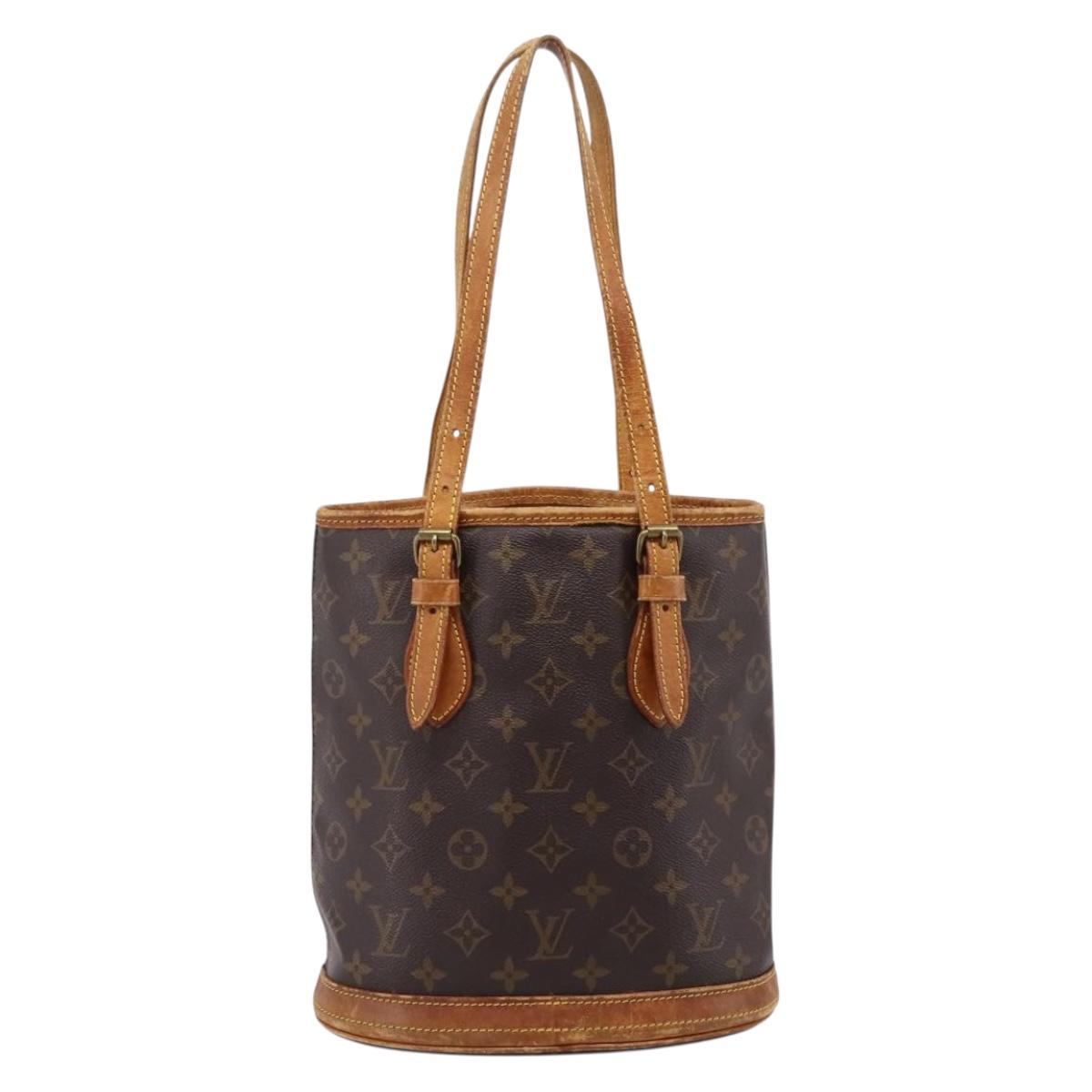 LOUIS VUITTON Monogram Bucket PM Shoulder Bag M42238 LV Auth 186954