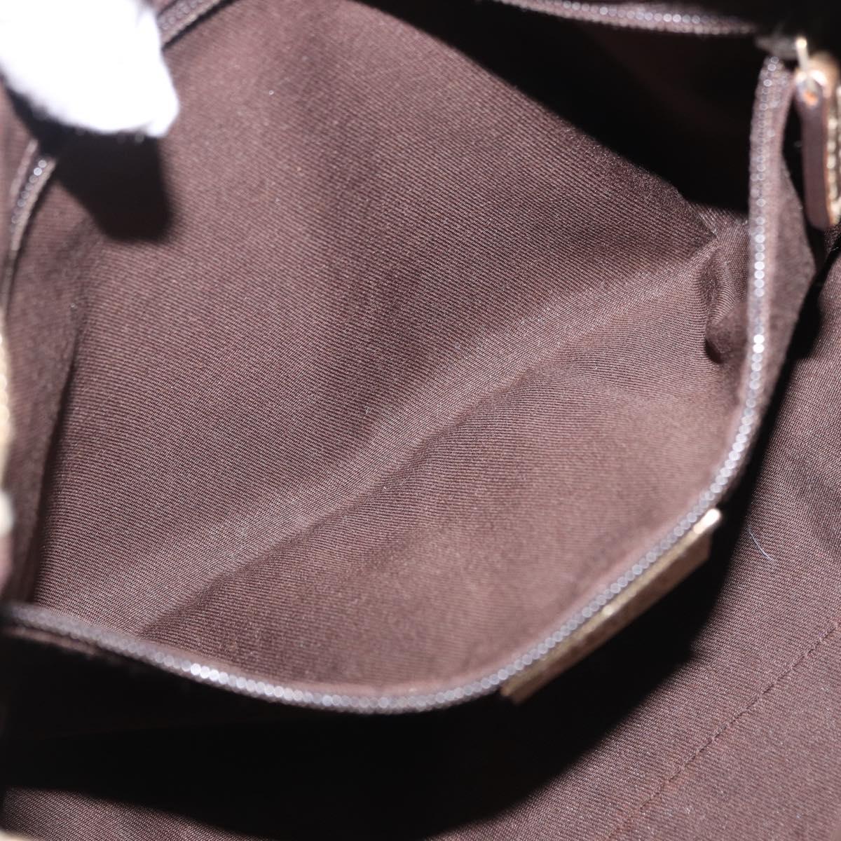 GUCCI GG Canvas Hand Bag Beige Gold 190525 Auth 186971V