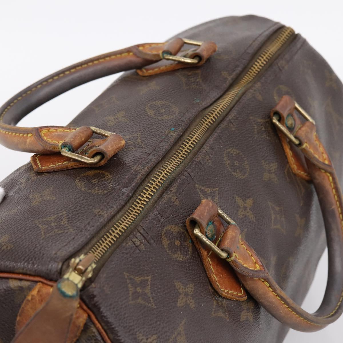 LOUIS VUITTON Monogram Speedy 30 Hand Bag M41526 LV Auth 186972