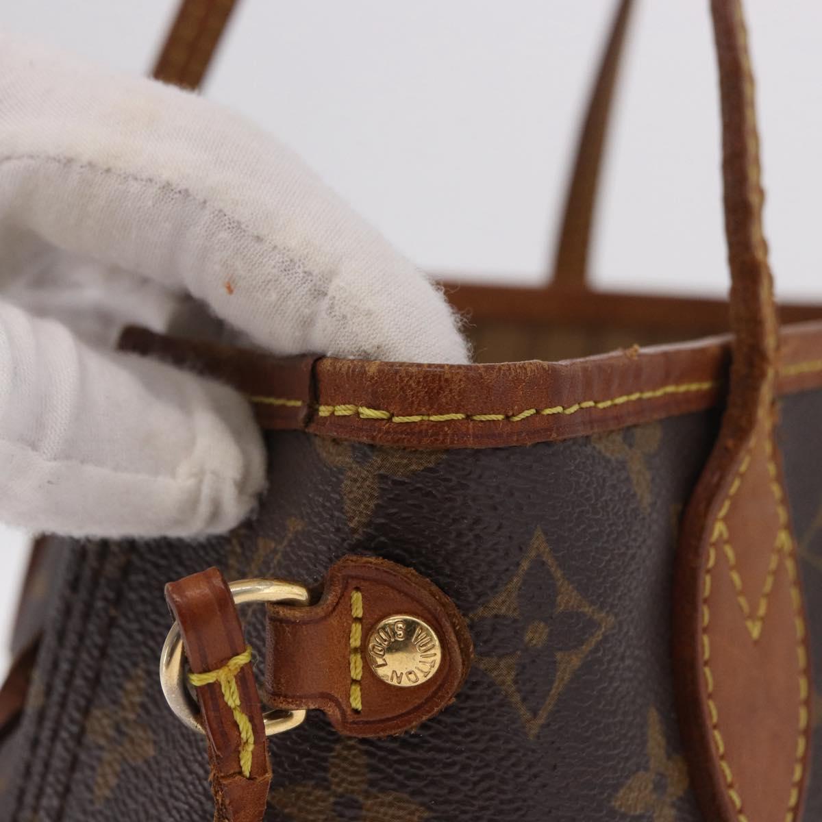 LOUIS VUITTON Monogram Neverfull PM Tote Bag M40155 LV Auth 187011