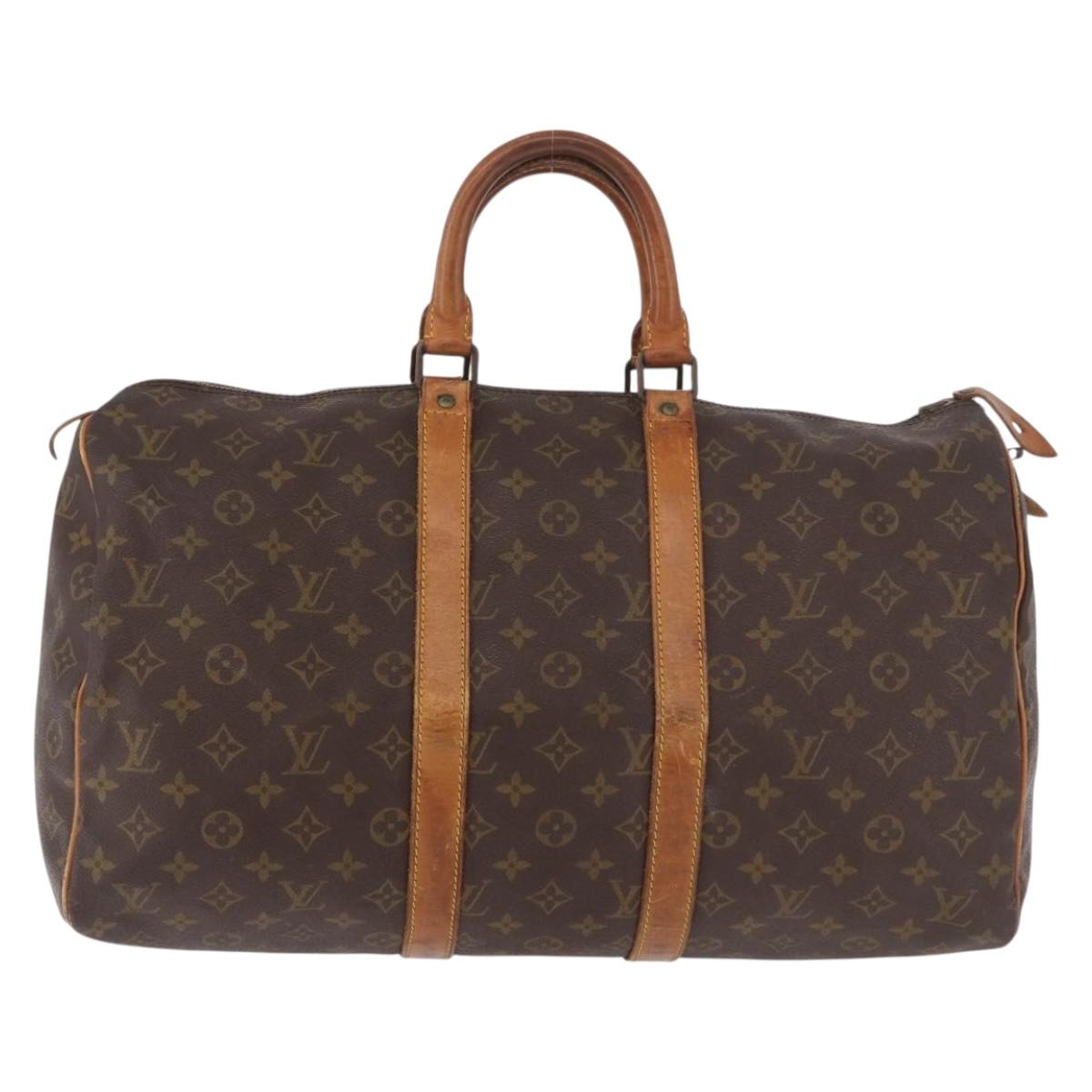 LOUIS VUITTON Monogram Keepall 45 Boston Bag M41428 LV Auth 187012