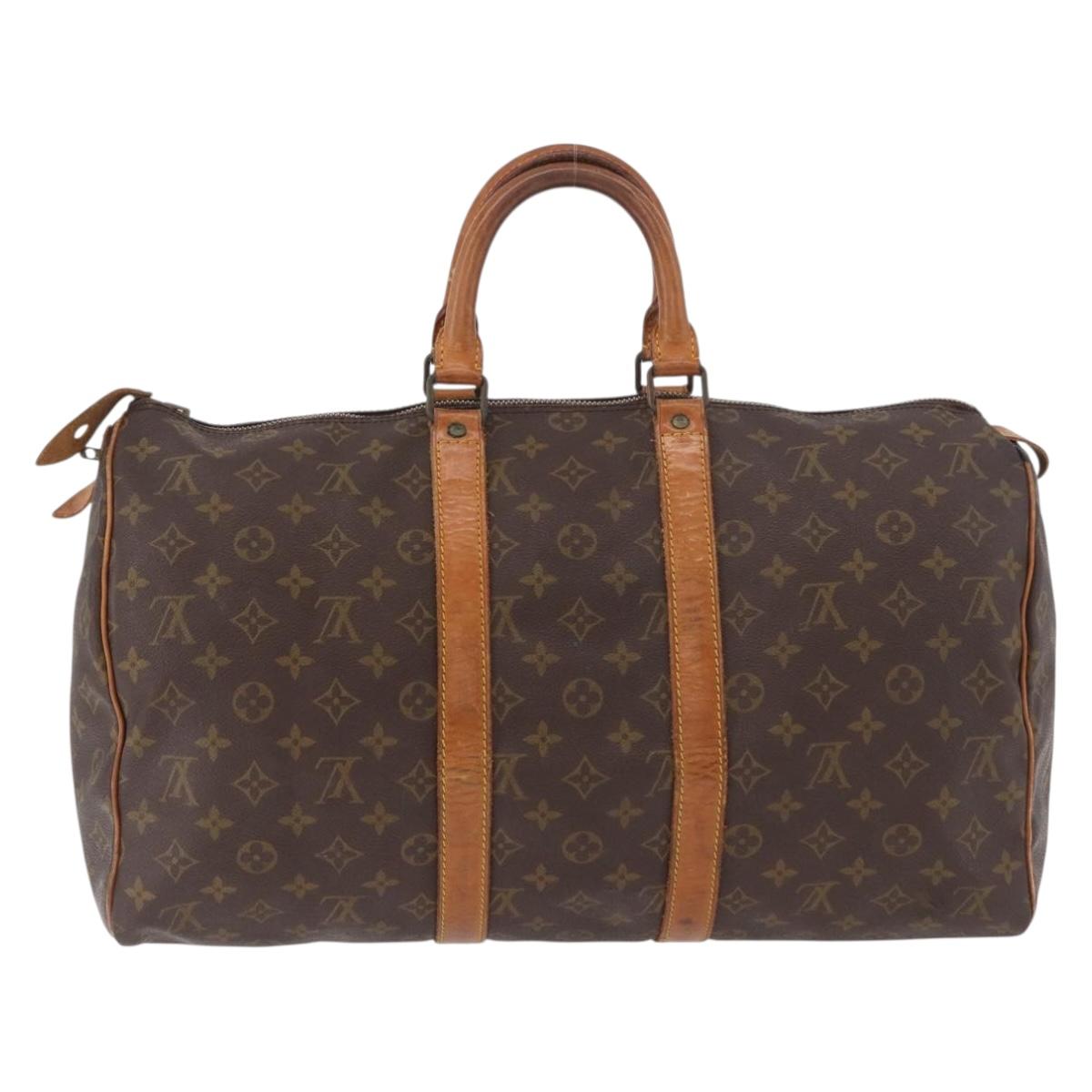LOUIS VUITTON Monogram Keepall 45 Boston Bag M41428 LV Auth 187012