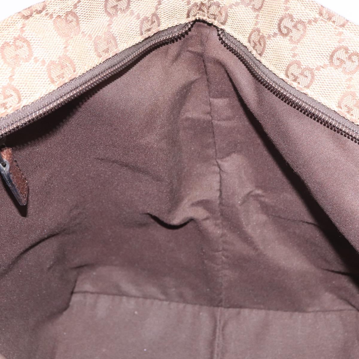 GUCCI GG Canvas Web Sherry Line Tote Bag Beige Silver Red 131230 Auth 187021