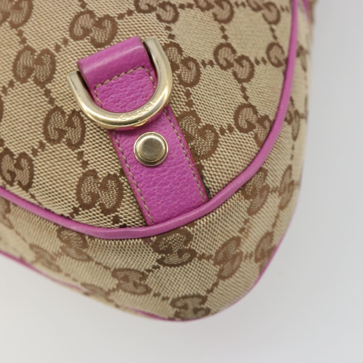 GUCCI GG Canvas Abbey Shoulder Bag Beige Gold 130737 Auth 187022SAV