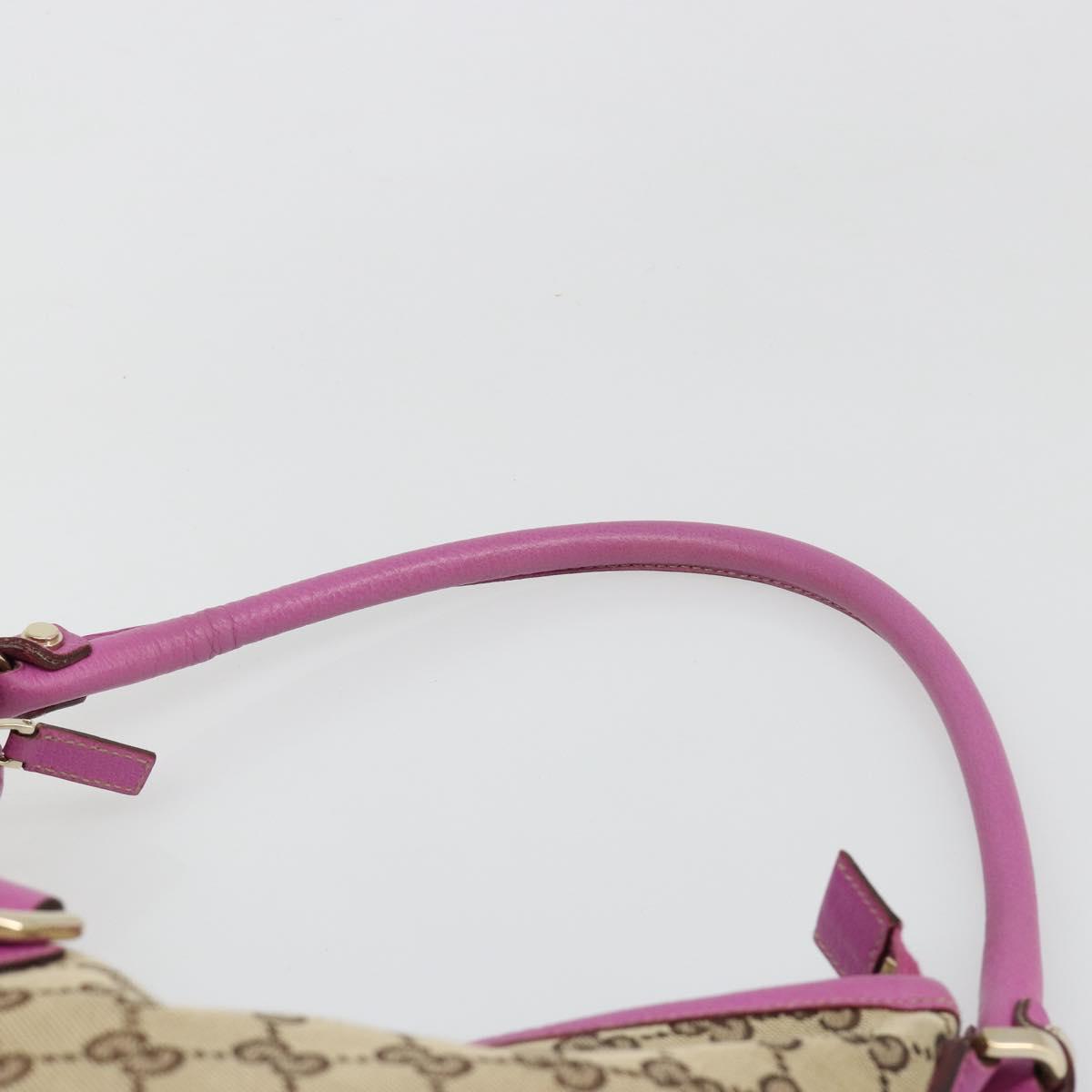 GUCCI GG Canvas Abbey Shoulder Bag Beige Gold 130737 Auth 187022SAV