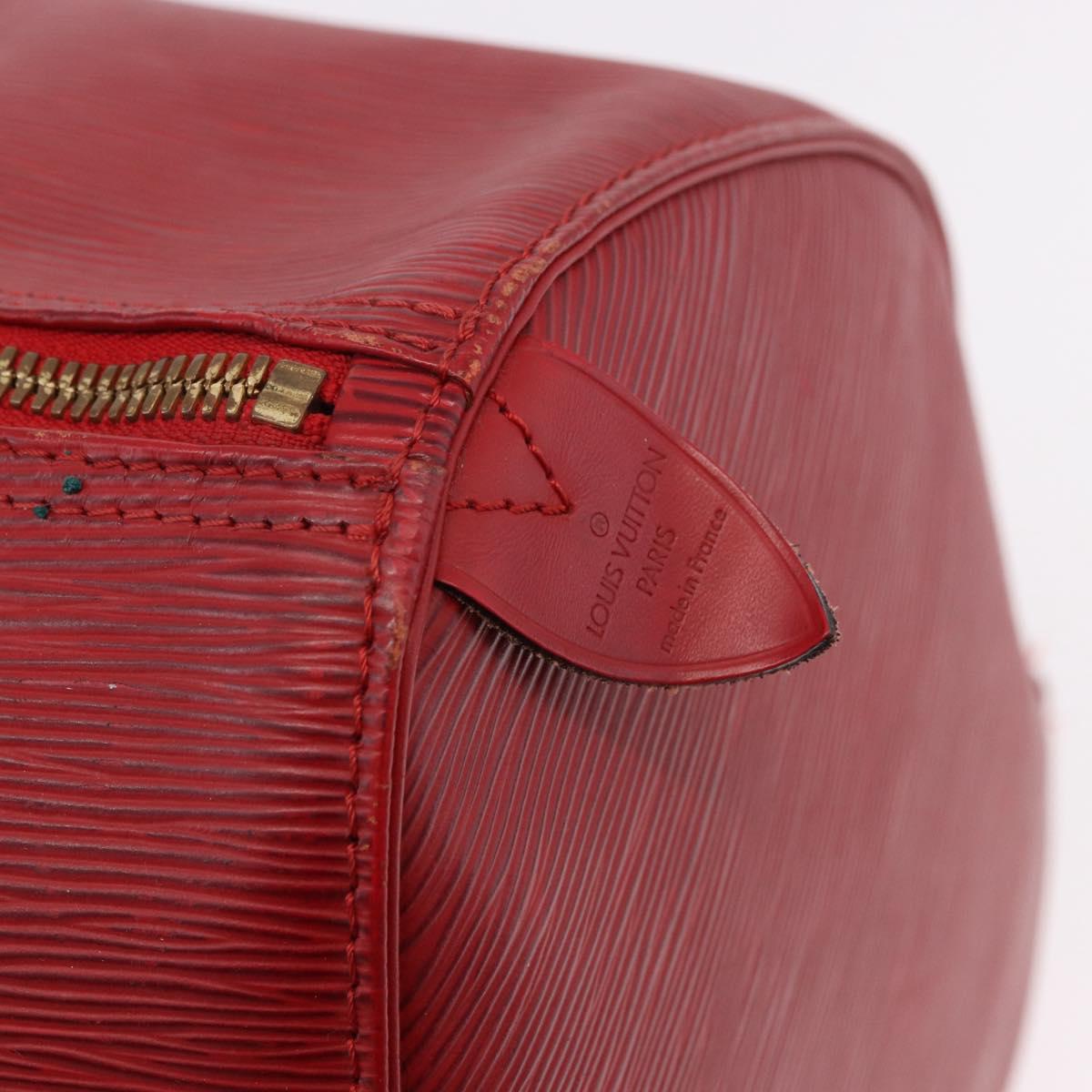LOUIS VUITTON Epi Keepall 50 Boston Bag Red M42967 LV Auth 187026