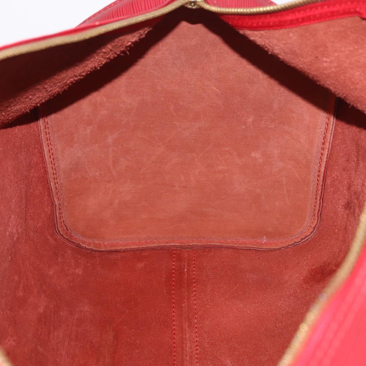 LOUIS VUITTON Epi Keepall 50 Boston Bag Red M42967 LV Auth 187026