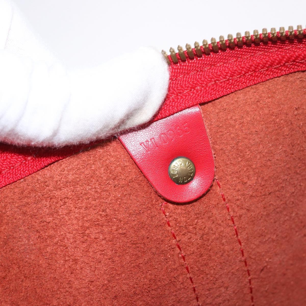 LOUIS VUITTON Epi Keepall 50 Boston Bag Red M42967 LV Auth 187026