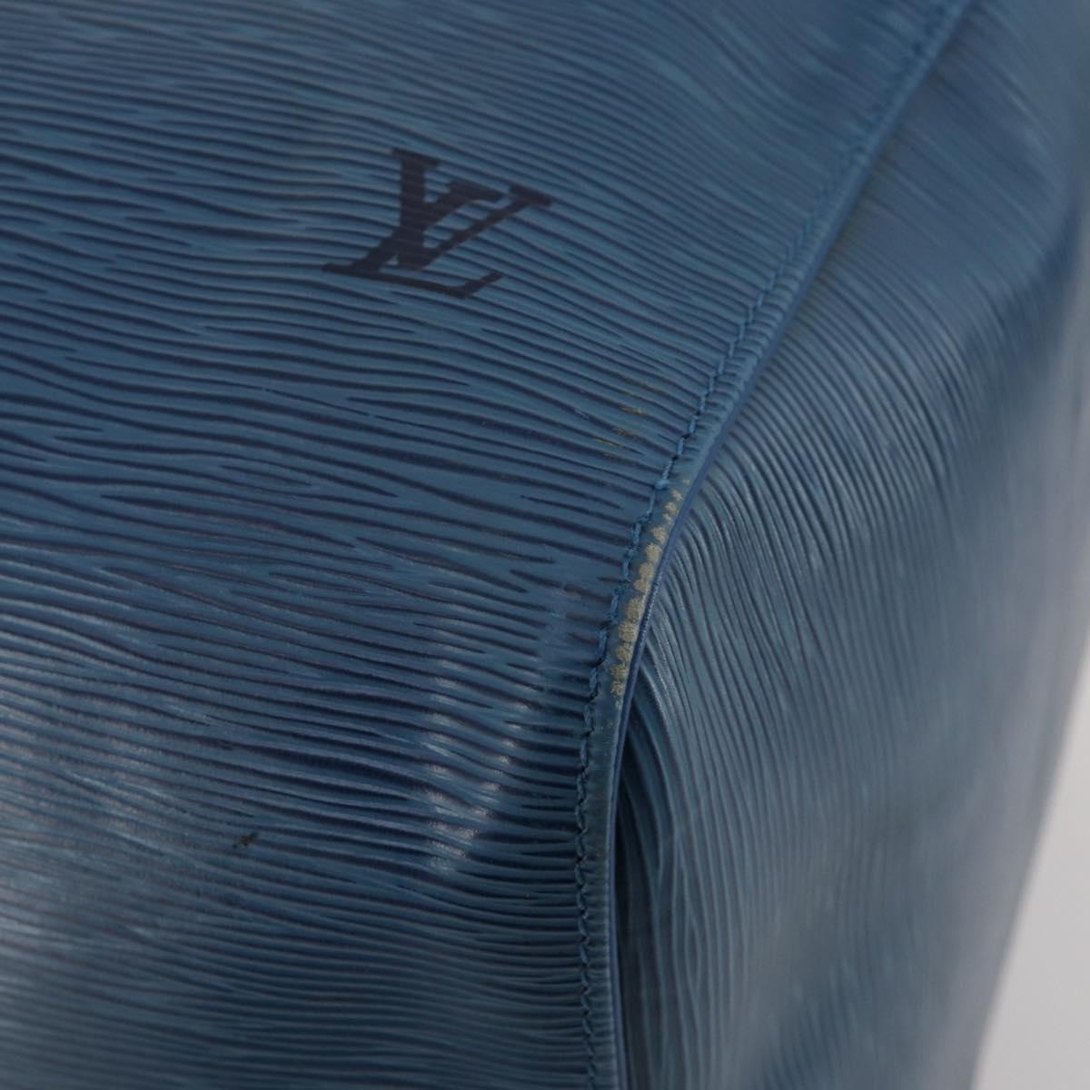 LOUIS VUITTON Epi Keepall 55 Boston Bag Toledo Blue M42955 LV Auth 187027A