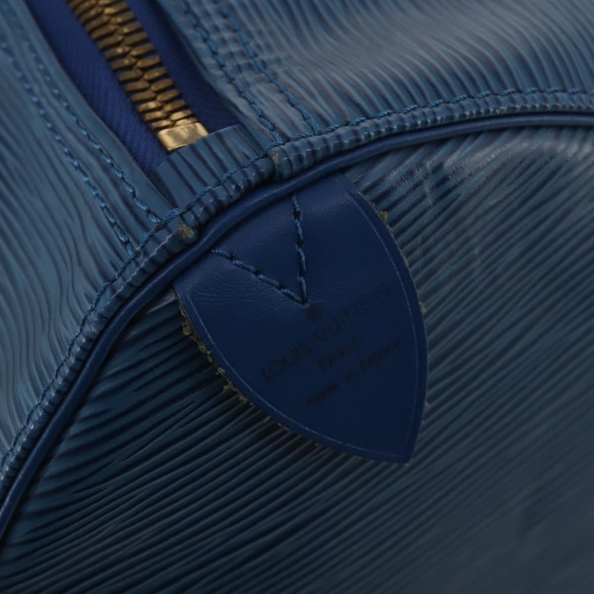 LOUIS VUITTON Epi Keepall 55 Boston Bag Toledo Blue M42955 LV Auth 187027A